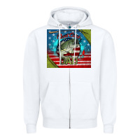White reel cool dad fishing Zipper Hoodie - Jasminsmagicworld