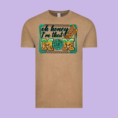 Oh Honey I'm That Mom Vintage Tee Designed By Zillion Design Studio