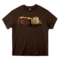 Chocolate Brown Thencher Chain Heavy Core Tee - LillyAllenDesigns