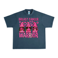 Midnight Navy Breast Cancer Warrior Afro Gnomes Urban Heavy Tee - texasbilliewilder