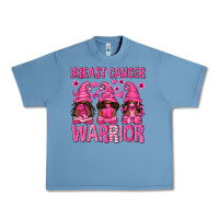 Pebble Blue Breast Cancer Warrior Afro Gnomes Urban Heavy Tee - texasbilliewilder