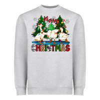 Heather Grey merry christmas duck Heavyweight Sweatshirt - Zillion Design Studio