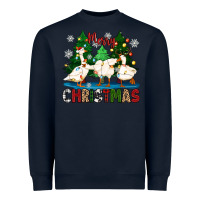 Navy merry christmas duck Heavyweight Sweatshirt - Zillion Design Studio