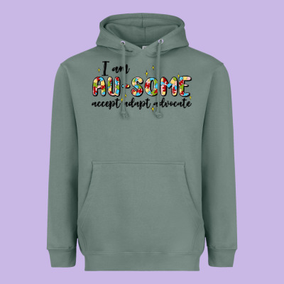 I Am Au Some Heavyweight Hoodie Designed By Maliassmallbusiness