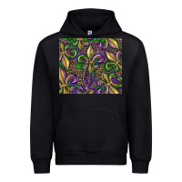 Black mardi gras fleur de lis Urban Hoodie - RanaPortraitStore