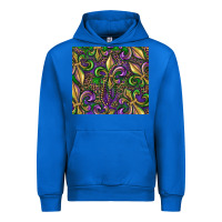 Cobalt mardi gras fleur de lis Urban Hoodie - RanaPortraitStore