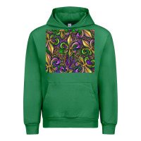 Emerald mardi gras fleur de lis Urban Hoodie - RanaPortraitStore