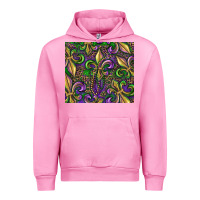 Fuchsia Pink mardi gras fleur de lis Urban Hoodie - RanaPortraitStore