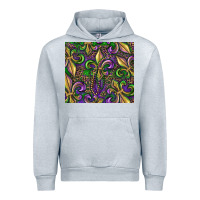 Heather Grey mardi gras fleur de lis Urban Hoodie - RanaPortraitStore