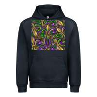 Navy mardi gras fleur de lis Urban Hoodie - RanaPortraitStore