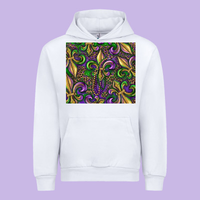 Mardi Gras Fleur De Lis Urban Hoodie Designed By Ranaportraitstore