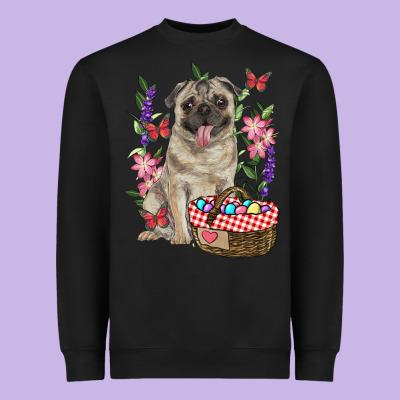 Heavyweight Sweatshirt easter pug