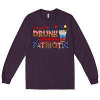 Plum i'm not drunk i'm patriotic Long Sleeve Tee - HRA Design Shop