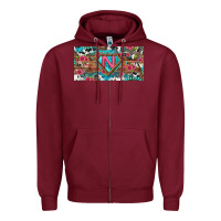 Burgundy super nurse license plate Zipper Hoodie - BundleAndBundleShop