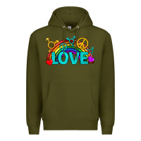 Army Green Western LGBTQ+ Love Rainbow Premium Hoodie - BundleAndBundleShop