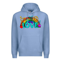 Colony Blue Western LGBTQ+ Love Rainbow Premium Hoodie - BundleAndBundleShop