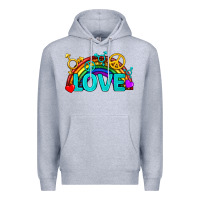 Heather Grey Western LGBTQ+ Love Rainbow Premium Hoodie - BundleAndBundleShop