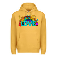 Mustard Western LGBTQ+ Love Rainbow Premium Hoodie - BundleAndBundleShop