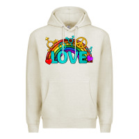 Oatmeal Heather Western LGBTQ+ Love Rainbow Premium Hoodie - BundleAndBundleShop