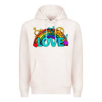 Pale Pink Western LGBTQ+ Love Rainbow Premium Hoodie - BundleAndBundleShop