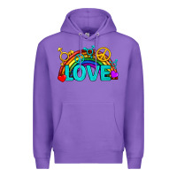 Purple Western LGBTQ+ Love Rainbow Premium Hoodie - BundleAndBundleShop