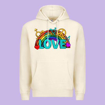 Western Lgbtq+ Love Rainbow Premium Hoodie Designed By Bundleandbundleshop