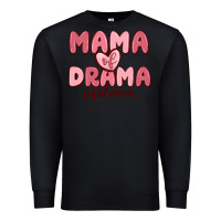 Black mama of drama girl mom Premium Sweatshirt - MaliasSmallBusiness