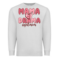 Dove Grey mama of drama girl mom Premium Sweatshirt - MaliasSmallBusiness