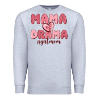 Heather Grey mama of drama girl mom Premium Sweatshirt - MaliasSmallBusiness