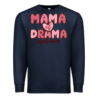 Navy mama of drama girl mom Premium Sweatshirt - MaliasSmallBusiness