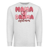 Oatmeal Heather mama of drama girl mom Premium Sweatshirt - MaliasSmallBusiness