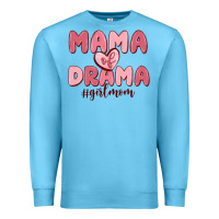 Ocean Blue mama of drama girl mom Premium Sweatshirt - MaliasSmallBusiness