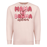 Pale Pink mama of drama girl mom Premium Sweatshirt - MaliasSmallBusiness