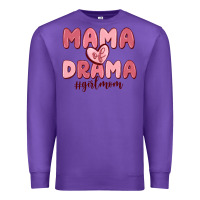 Purple mama of drama girl mom Premium Sweatshirt - MaliasSmallBusiness