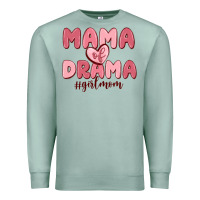 Seafoam mama of drama girl mom Premium Sweatshirt - MaliasSmallBusiness
