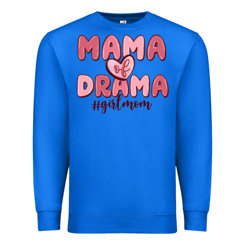 Mama Of Drama Girl Mom Premium Sweatshirt by MaliasSmallBusiness | Teevron