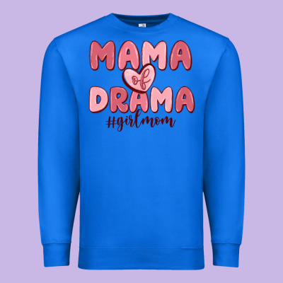 Mama Of Drama Girl Mom Premium Sweatshirt Designed By Maliassmallbusiness