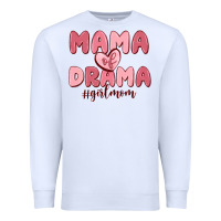 White mama of drama girl mom Premium Sweatshirt - MaliasSmallBusiness