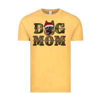 Vintage Mustard chriistmas dog mom with german shepherd Vintage Tee - RanaPortraitStore