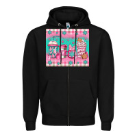 Black pink christmas coffee Zipper Hoodie - Jasminsmagicworld