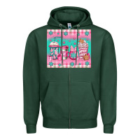 Sports Green pink christmas coffee Zipper Hoodie - Jasminsmagicworld