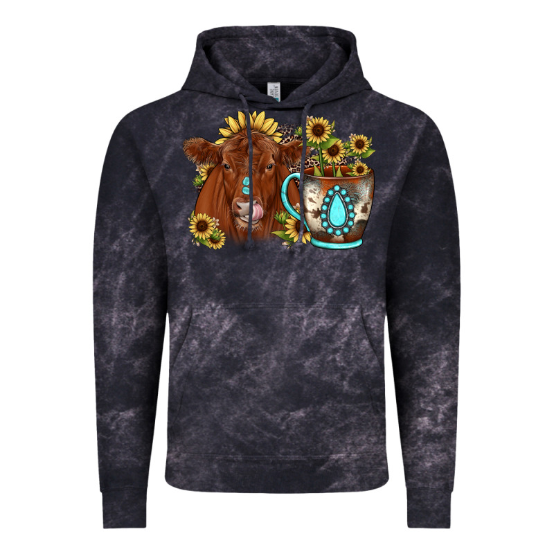 Sunflower Coffee Cup Red Angus Gemstone Vintage Hoodie by JahusDesignShop | Teevron