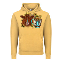 Vintage Mustard sunflower coffee cup red angus gemstone Vintage Hoodie - JahusDesignShop