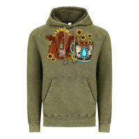 Vintage Olive sunflower coffee cup red angus gemstone Vintage Hoodie - JahusDesignShop