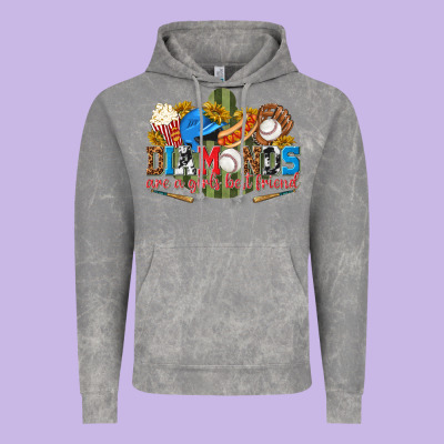 Diamonds Are A Girls Best Friend Vintage Hoodie Designed By Texasbilliewilder