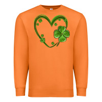Carrot st patricks day shamrock heart Premium Sweatshirt - MaliasSmallBusiness