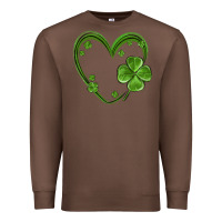 Chestnut st patricks day shamrock heart Premium Sweatshirt - MaliasSmallBusiness