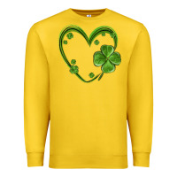 Lemon st patricks day shamrock heart Premium Sweatshirt - MaliasSmallBusiness