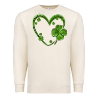 Sandshell st patricks day shamrock heart Premium Sweatshirt - MaliasSmallBusiness