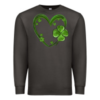 Smoke st patricks day shamrock heart Premium Sweatshirt - MaliasSmallBusiness